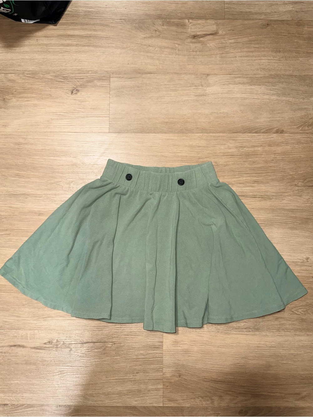Hot Topic Sage Green Circle Skirt with Button Waist Detail